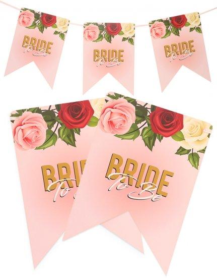 שלט bride to be בעיצוב פרחים גולד רוז