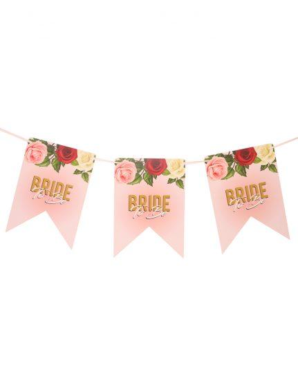 שלט Bride To Be פרחים ורוד