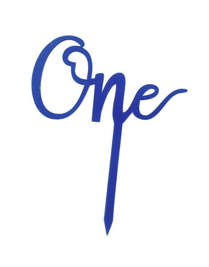 טופר לעוגה ליום הולדת שנה | ONE | כחול